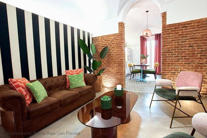 Gîte pour 4 personnes, avec terrasse ainsi que vue et piscine à Mérida