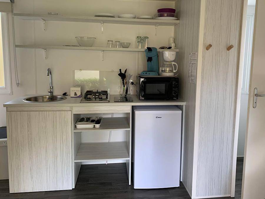 Camping L'Etang du Pays Blanc - Hébergement 4 personnes - Coco sweet d'Ô 4 pers avec Wc et Sdb in Guérande, Côte d'Amour