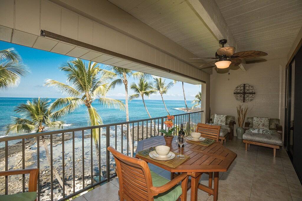 Ganze Wohnung, Oceanfront Luxury! - Erschwingliche Oceanfront Condo jetzt mit A / C !! in Komohana Kai, Holualoa