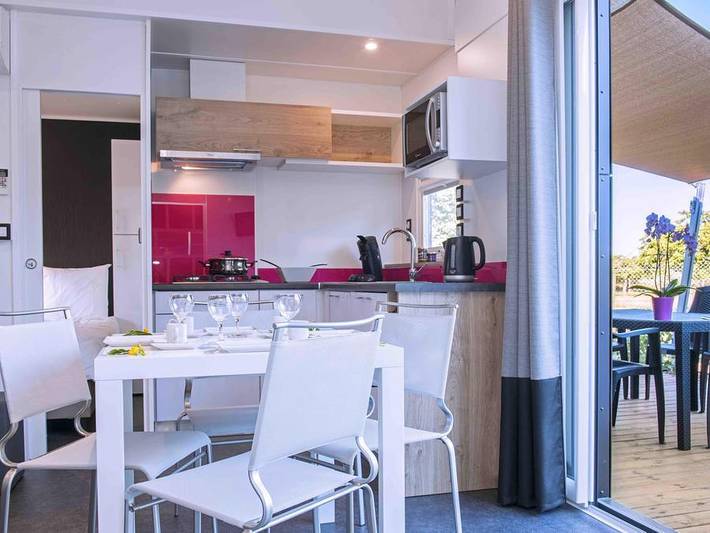Camping Domaine Les Mûriers - Mobilheim 6 personen - Cottage Vip Plus 3 Zimmer in Plages des Cabanes de Fleury, Vendres