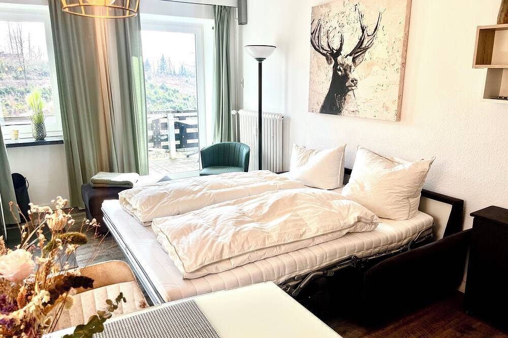 Ganze Wohnung, Nartura: modern – gemütlich – ruhig. Geniessen Sie den Blick in die Berge in Sankt Andreasberg, Braunlage