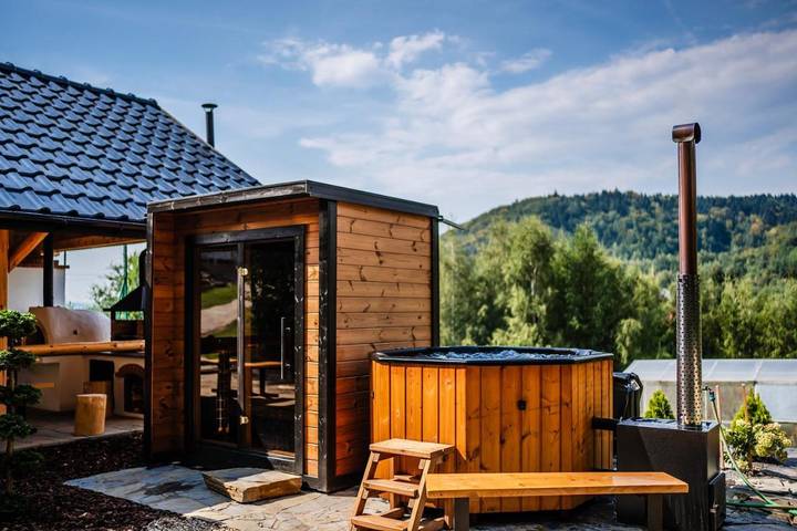 Wiejski domek dla 4 osób, z ogród i sauna oraz widok, zwierzęta dozwolone - 1