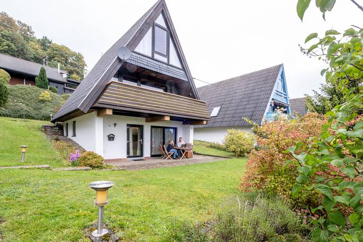Ferienwohnung für 4 Personen, mit Balkon und Balkon/Terrasse sowie Terrasse an der Rhön