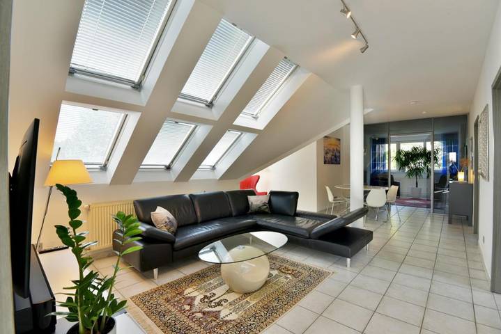 Ferienwohnung für 4 Personen, mit Balkon und Terrasse sowie Sauna und Ausblick in Rudolstadt