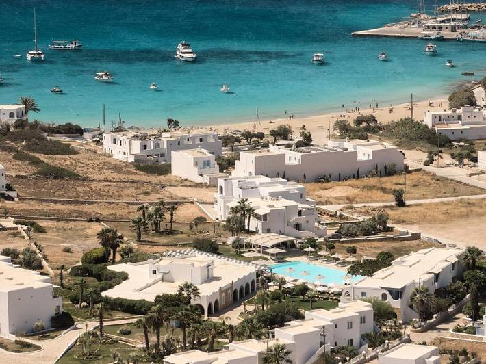 Hôtel pour 2 personnes, avec Balcon et Terrasse ainsi que Jardin et Piscine dans Koufonisia