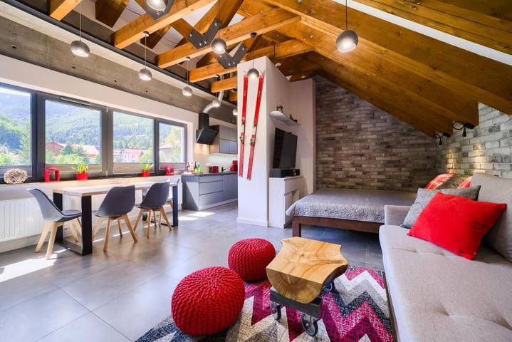 Apartament wakacyjny dla 6 osób, z sauna i widok, zwierzęta dozwolone w Szczyrk