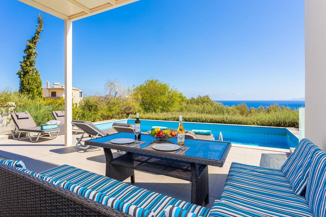 Villa für 12 Personen mit Terrasse in Elounda, Lasithi