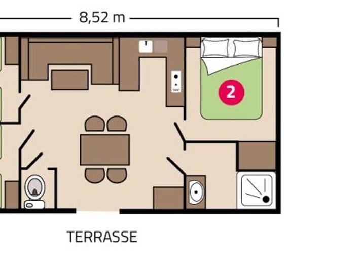 Camping pour 6 personnes, avec sauna et bassin pour enfant à Saint-Georges-d'Oléron - 4