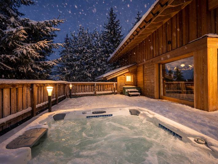 Gîte pour 12 personnes, avec jacuzzi ainsi que balcon et sauna dans La Tania