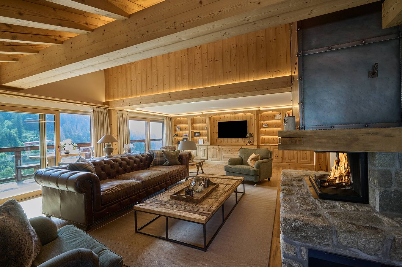 Ganze Wohnung, Ferienwohnung 'Steinbock B' mit Bergblick, Balkon und Wi-Fi in Klosters-Serneus, Plessur Alpen