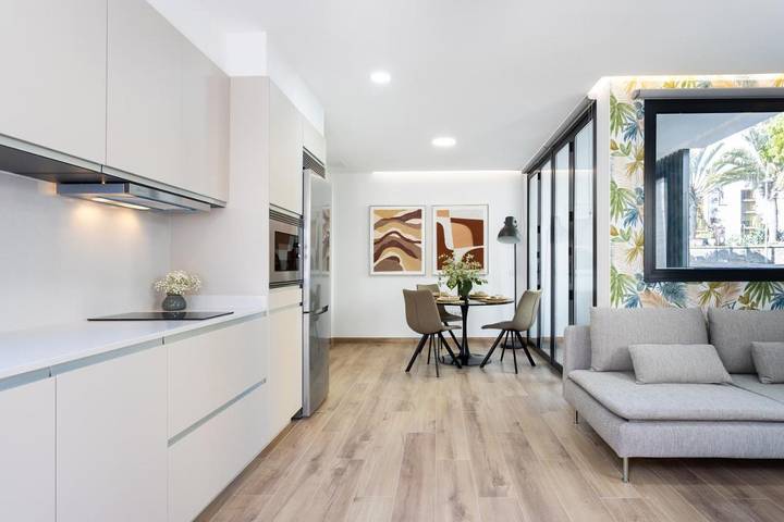 Appartamento per 2 persone, con terrazza e giardino in San Andres