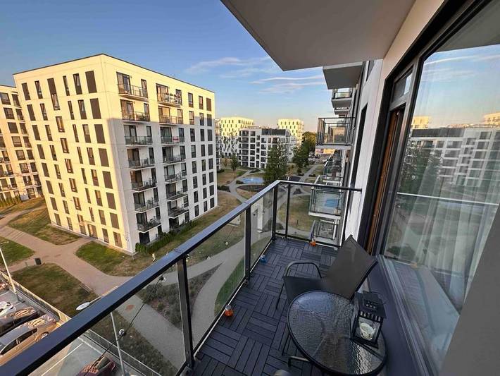 Holiday rental for 3 people, with Balcony and Terrace as well as View in Vilnius