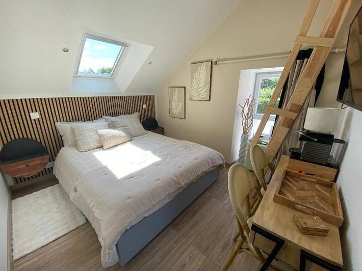 Maison de campagne pour 4 personnes, avec terrasse et piscine à Rouessé-Vassé