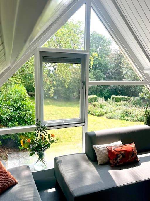 Ferienwohnung für 4 Personen, mit Terrasse und Garten sowie Ausblick