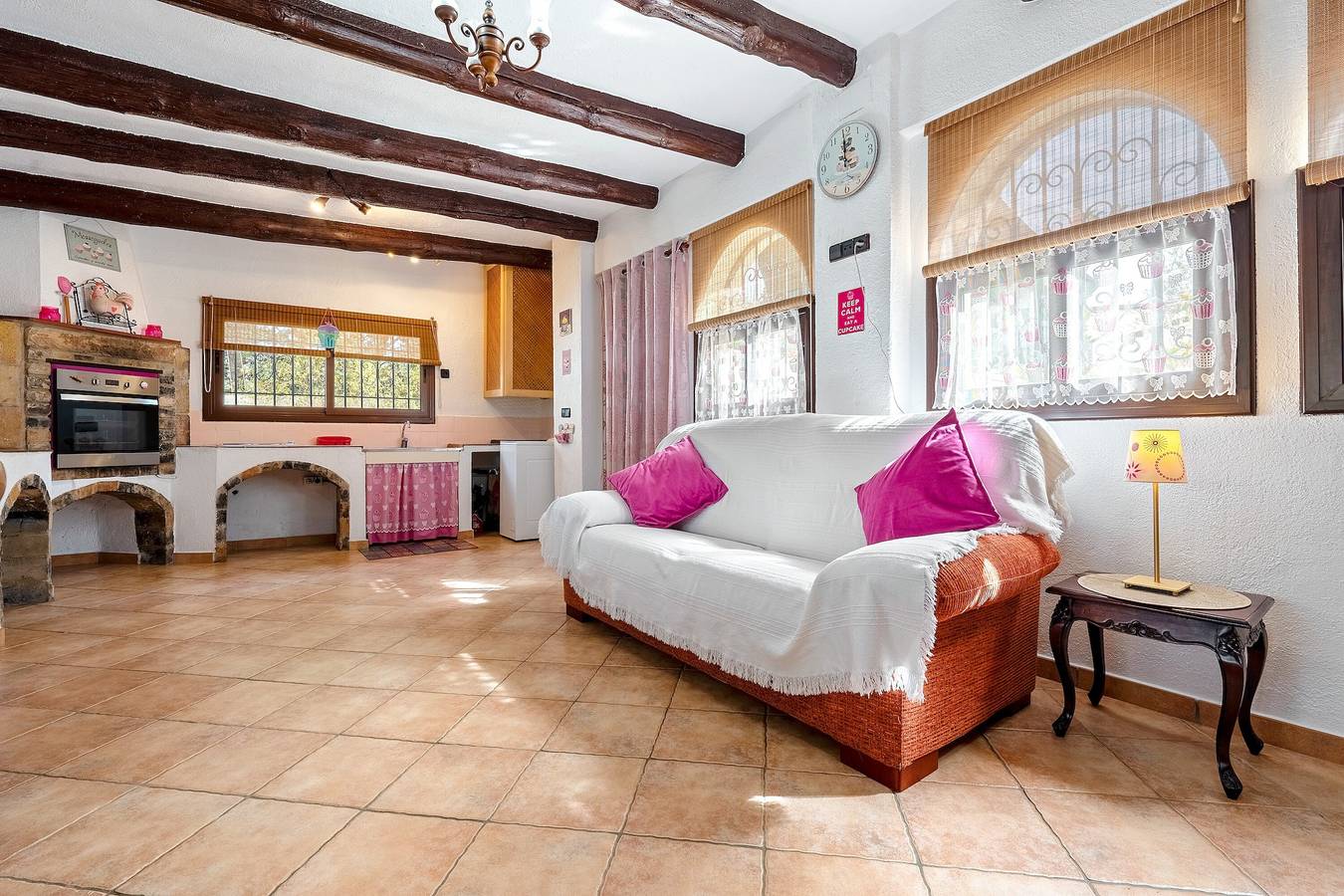 Ferienhaus 'Can Wancho' mit Bergblick, privatem Pool und Klimaanlage in Botarell, Baix Camp