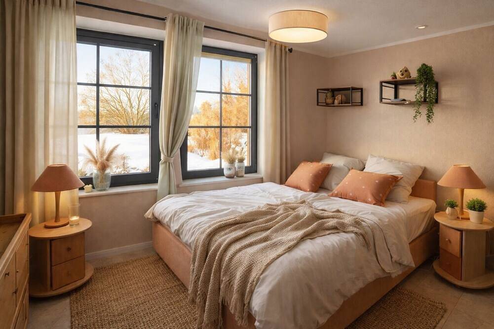 Exklusives Ferienhaus mit privater Fasssauna – Ruhe & Natur in Naturschutzgebiet Nuthe-Nieplitz-Niederung, Mittelmark