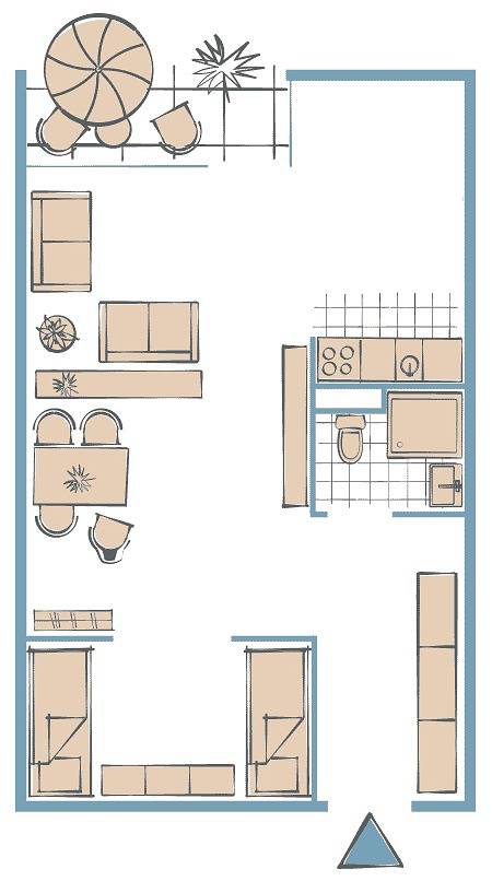 Ganze Wohnung, Ferienwohnung I.07.04 im Ferienpark Heiligenhafen mit Balkon, Meerblick bis Leuchtturm und moderner Ausstattung. 40 m² Wohnung mit Waschmaschine und Strandnähe in Heiligenhafen, Ostholstein