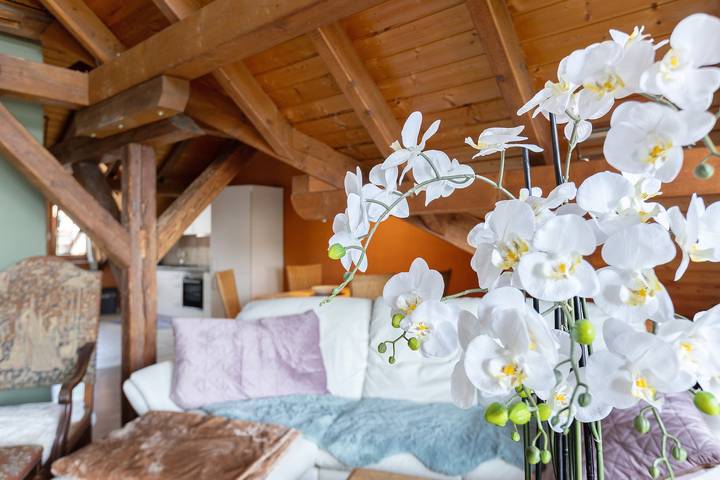 Appartement entier, Appartement 'Adlerhorst' avec vue sur montagne et balcon in Stühlingen, Forêt-Noire du Sud
