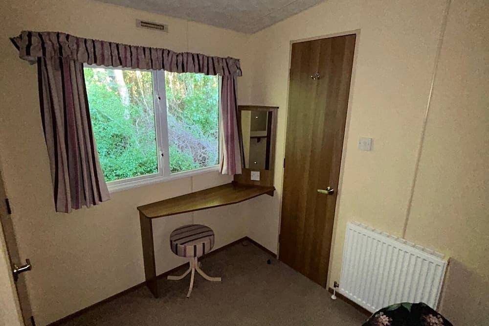 Roulotte-Komfort-Ensuite-Blick auf die Landschaft in Newton Stewart, Dumfries und Galloway