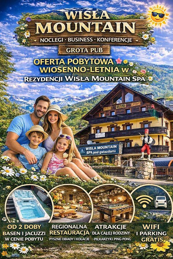 Ośrodek wypoczynkowy dla 4 osób, z sauna i widok oraz ogród i basen w Wisła