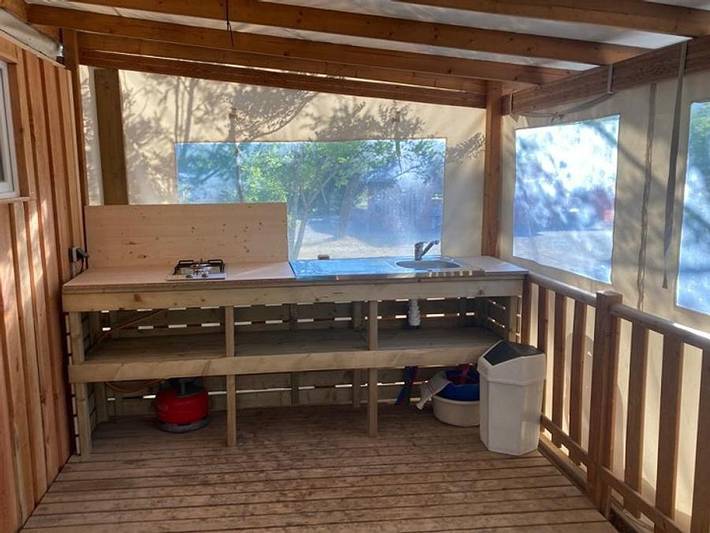 Le Petit Liou - Camping Sites et Paysages - Mobilheim 4 personen - Mobilodge Komfort Premium mit Sanitäranlagen in Embrun, Nationalpark Écrins