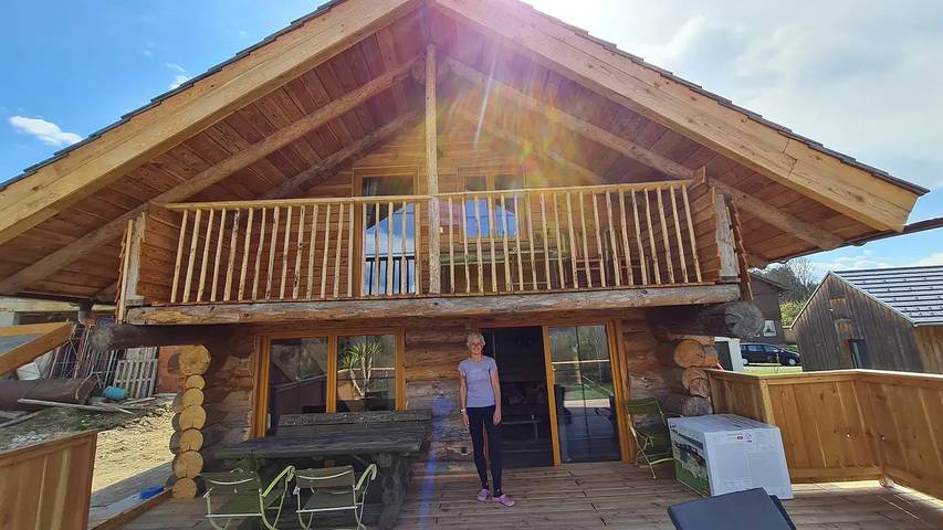 Ferienhaus für 5 Personen, mit Balkon und Garten sowie Sauna am Wörthersee