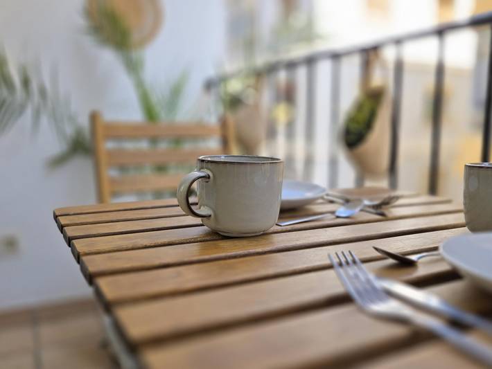 Apartamento para 5 personas, con terraza en Playa del Palo
