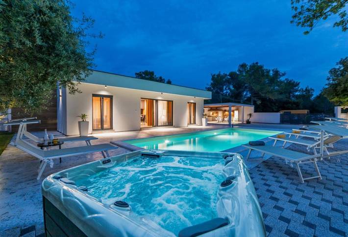 Villa pour 6 personnes, avec jacuzzi ainsi que piscine et jardin à Biograd na Moru