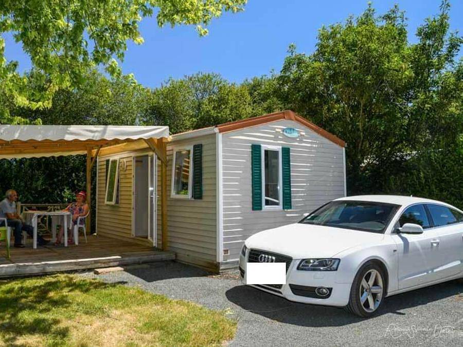 Camping Paradis - De la Motte  - Mobilheim 2 personen - M.Home Komfort 1 Schlafzimmer 18M2 in Vendrennes, La Roche-sur-Yon und Umgebung