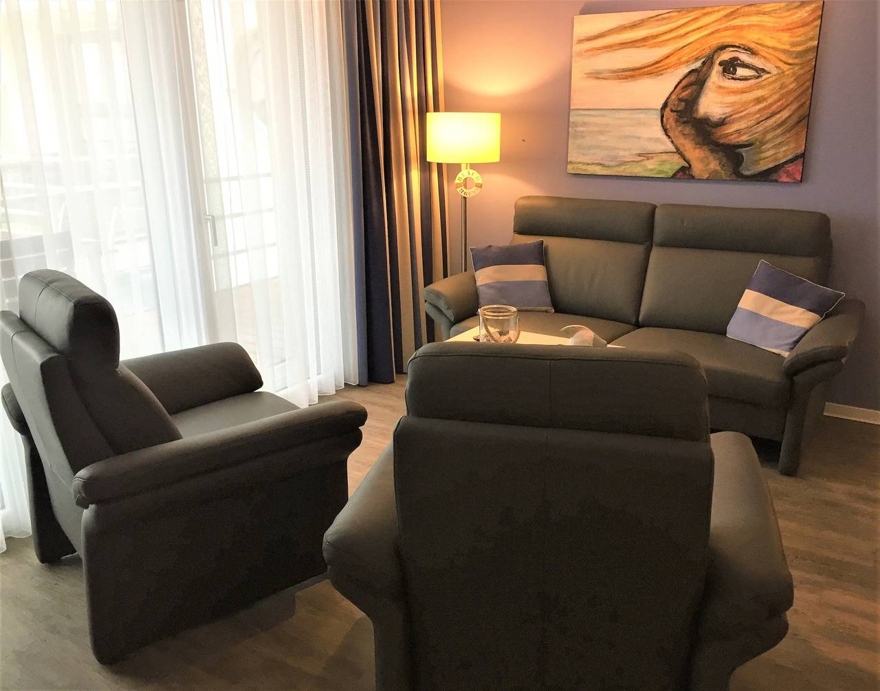 Ganze Ferienwohnung, Apartment 33 "Fördetraum" mit Sauna, Apartmenthaus Hafenspitze Blickrichtung offene See in Eckernförde, Rendsburg-Eckernförde