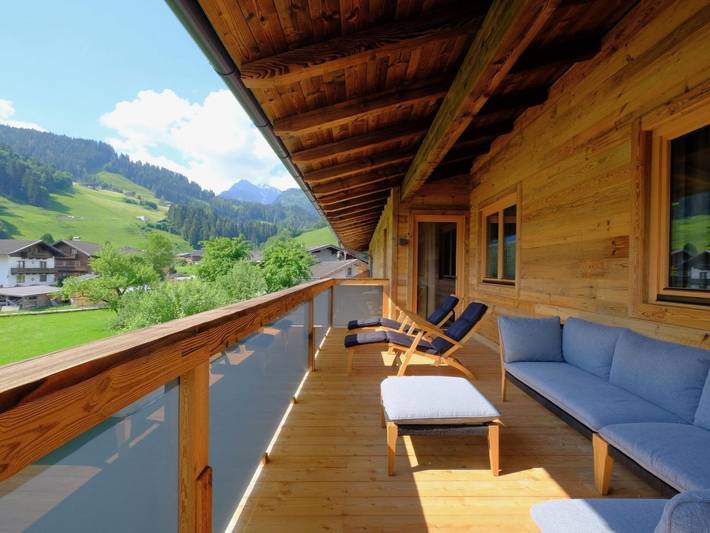 Ferienwohnung für 6 Personen, mit Balkon und Sauna sowie Ausblick