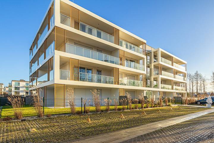 Holiday apartment for 4 people, with balcony and garden as well as view in Poland