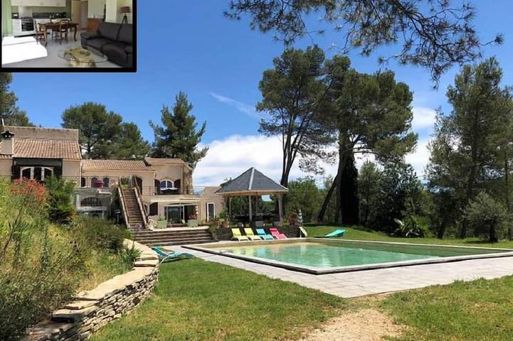 Gîte pour 4 personnes, avec Terrasse ainsi que Jardin et Piscine à Grabels