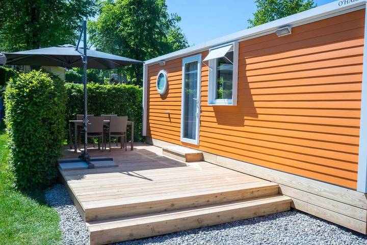 Ferienhaus für 4 Personen, mit Terrasse und Garten sowie Ausblick