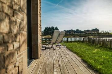 Location de vacances pour 6 personnes, avec jardin ainsi que vue et vue sur le lac à Larmor-Baden