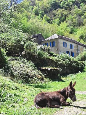 Gîte pour 10 personnes, avec jardin et vue à Seix