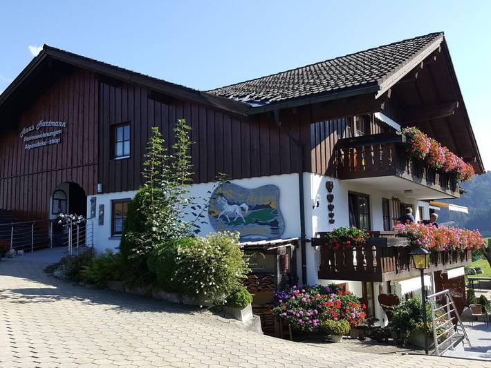 Ferienwohnung für 5 Personen, mit Balkon und Terrasse sowie Garten und Sauna in Obermaiselstein