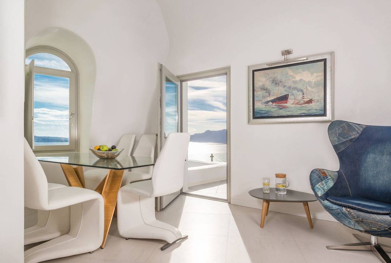 Villa für 2 Personen mit Meerblick in Oia, Santorin