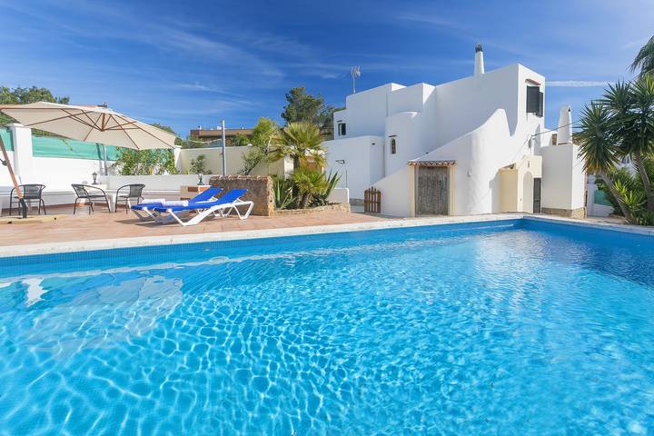 Casa de vacaciones para 10 personas, con Balcón además de Terraza y Jardín en Sant Antoni de Portmany