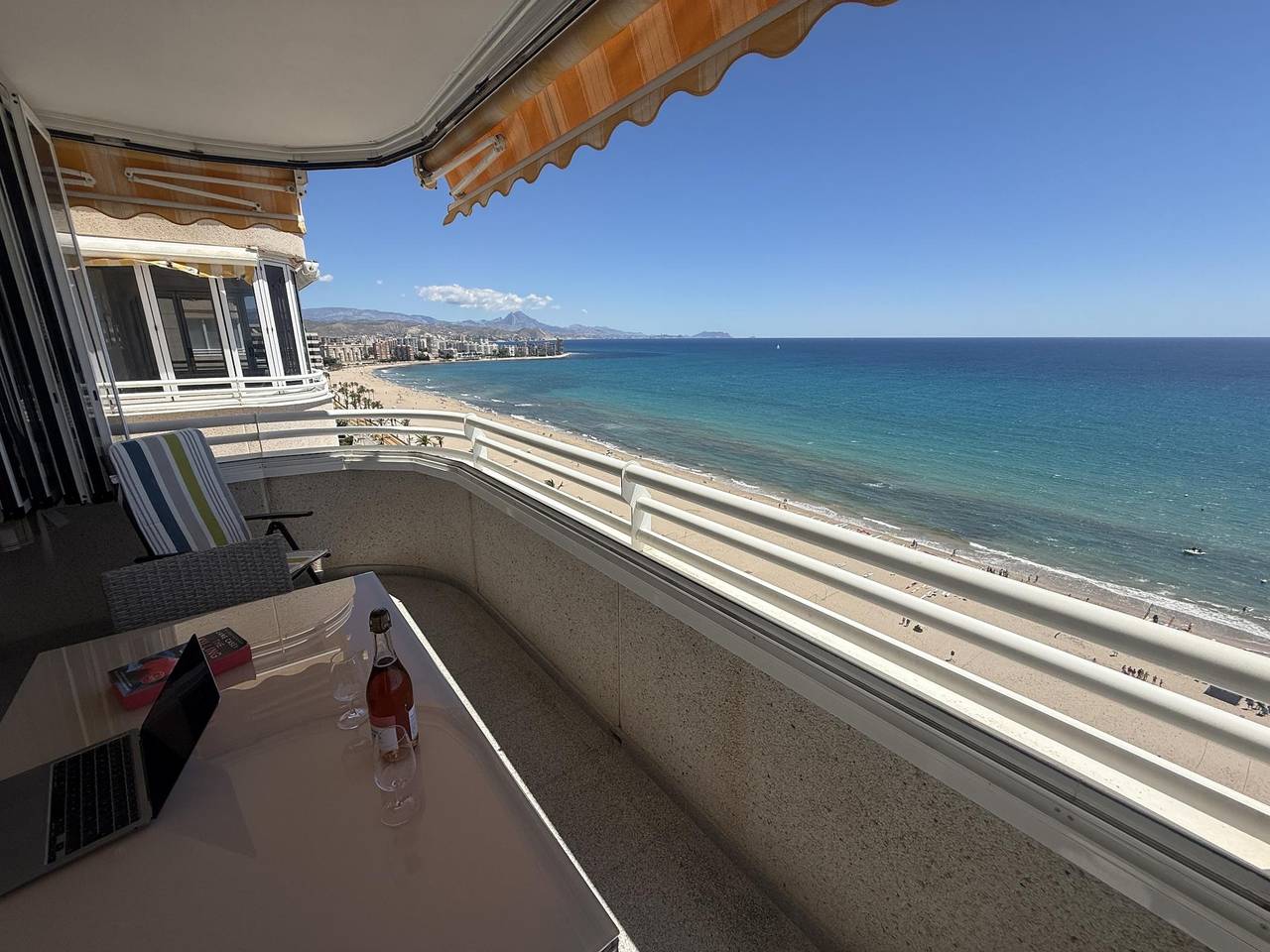 Entire holiday apartment, Beachfront Apartment Pool & Parking El Campello with terrace 2 bedrooms in San Juan Playa, Costa Blanca