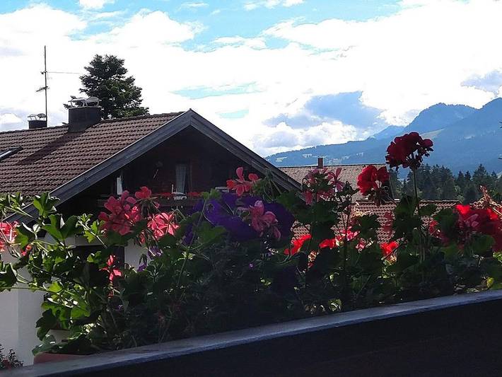 Ferienwohnung für 4 Personen, mit Balkon und Sauna sowie Ausblick in Bolsterlang, Hörnerdörfer