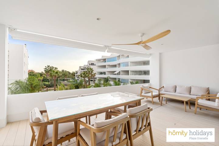 Apartamento de vacaciones para 6 personas, con jardín además de vistas y terraza, Familias con niños - 1