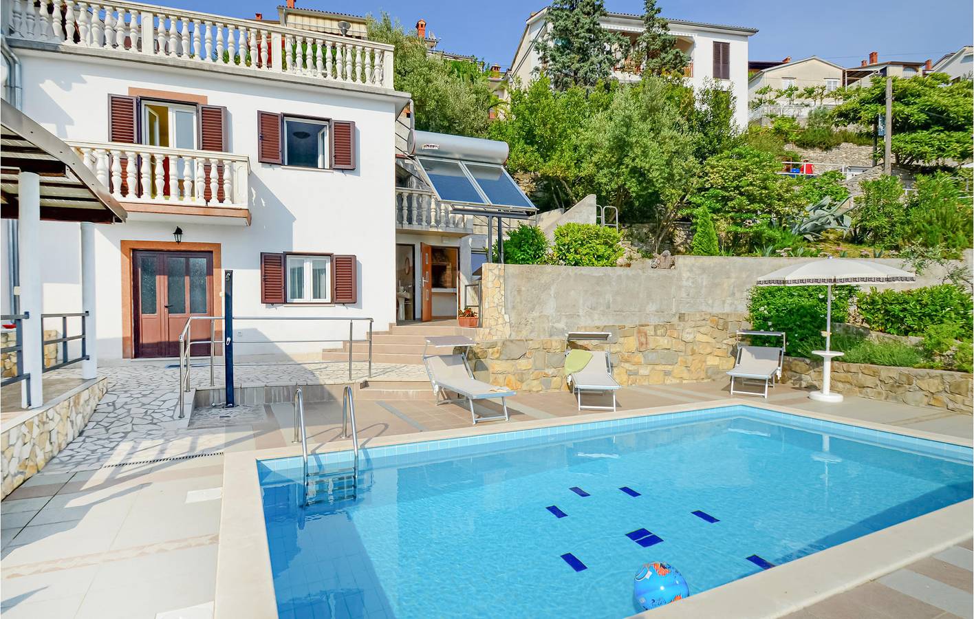 Dom dla 8 osób z taras in Rabac, Labin-Rabac