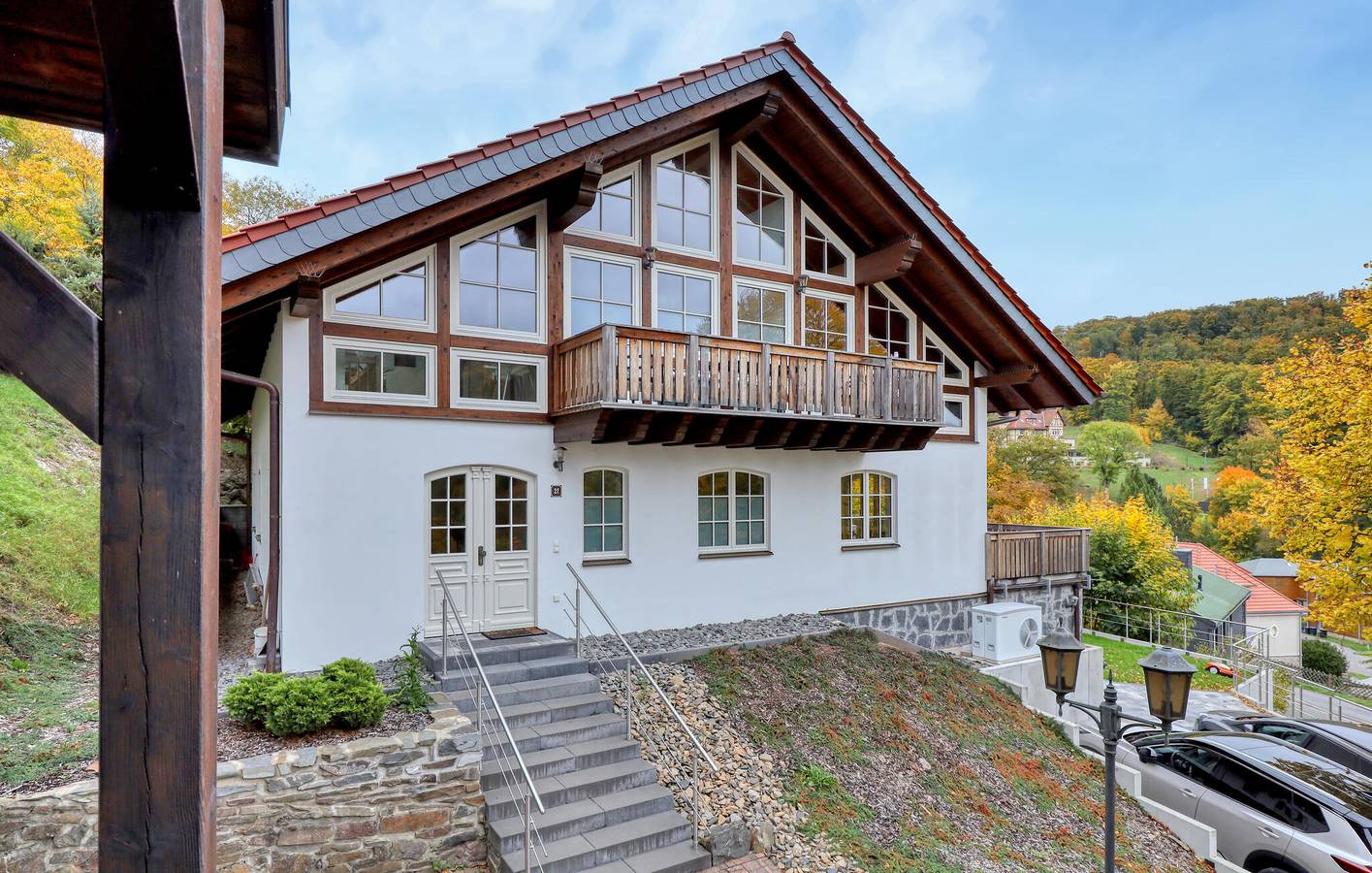 Ganze Ferienwohnung, Gemütliche Wohnung mit Terrasse in der Nähe von Fluss und Stadtzentrum in Stolberg (Harz), Südharz