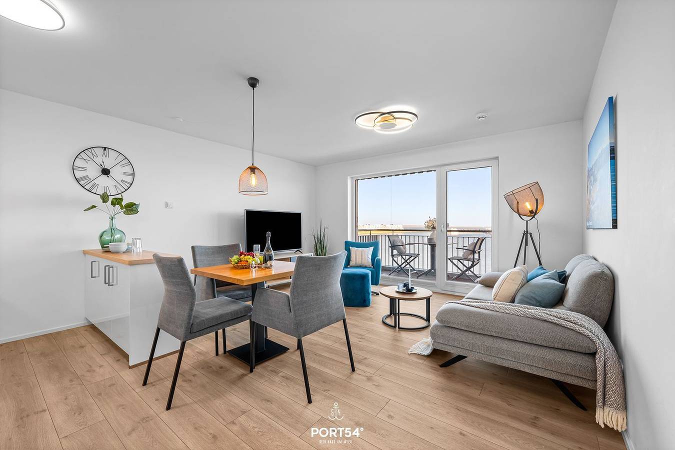 Ganze Wohnung, Biarritz - 2. Stock, Balkon, Hafenblick, Waschmaschine, eigener Parkplatz in Olpenitz, Kappeln