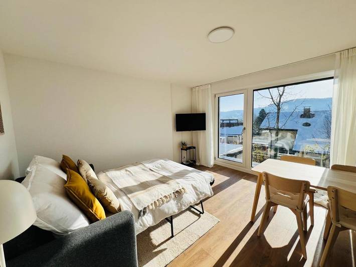 Ferienwohnung für 3 Personen, mit Balkon und Ausblick in Albbruck