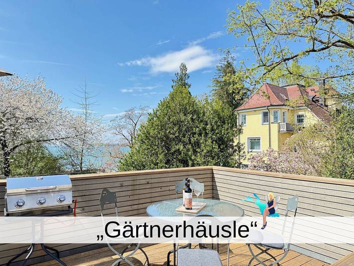 Ferienwohnung für 4 Personen, mit Balkon und Seeblick sowie Ausblick in Landkreis Lindau