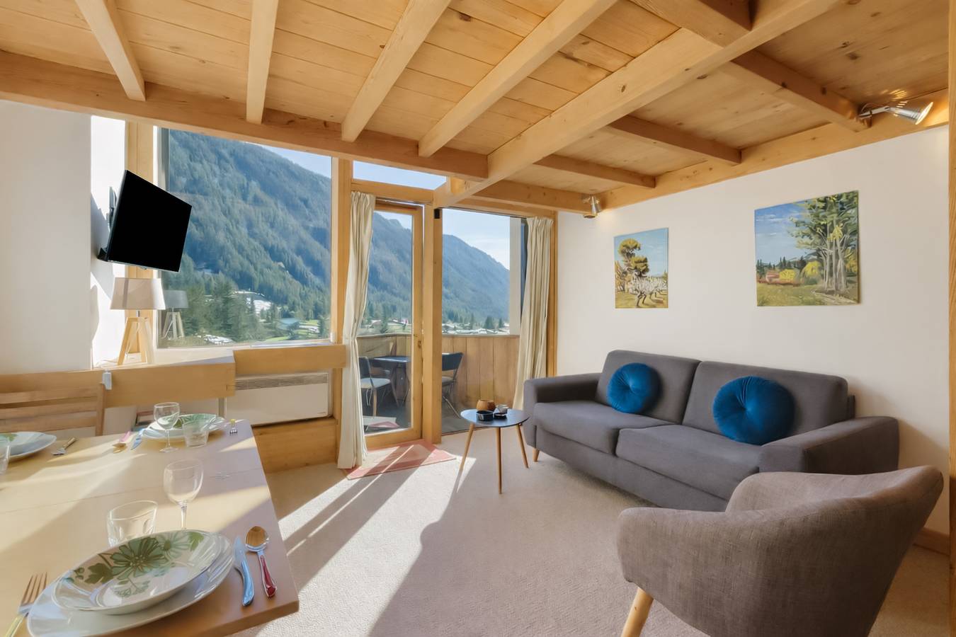 Ganze Wohnung, Ferienwohnung für 4 Personen mit Balkon in Argentière, Chamonix