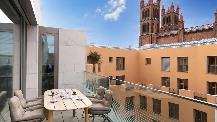 Apartmenthotel für 4 Personen, mit Garten und Ausblick sowie Balkon bei der Museumsinsel Berlin - 4