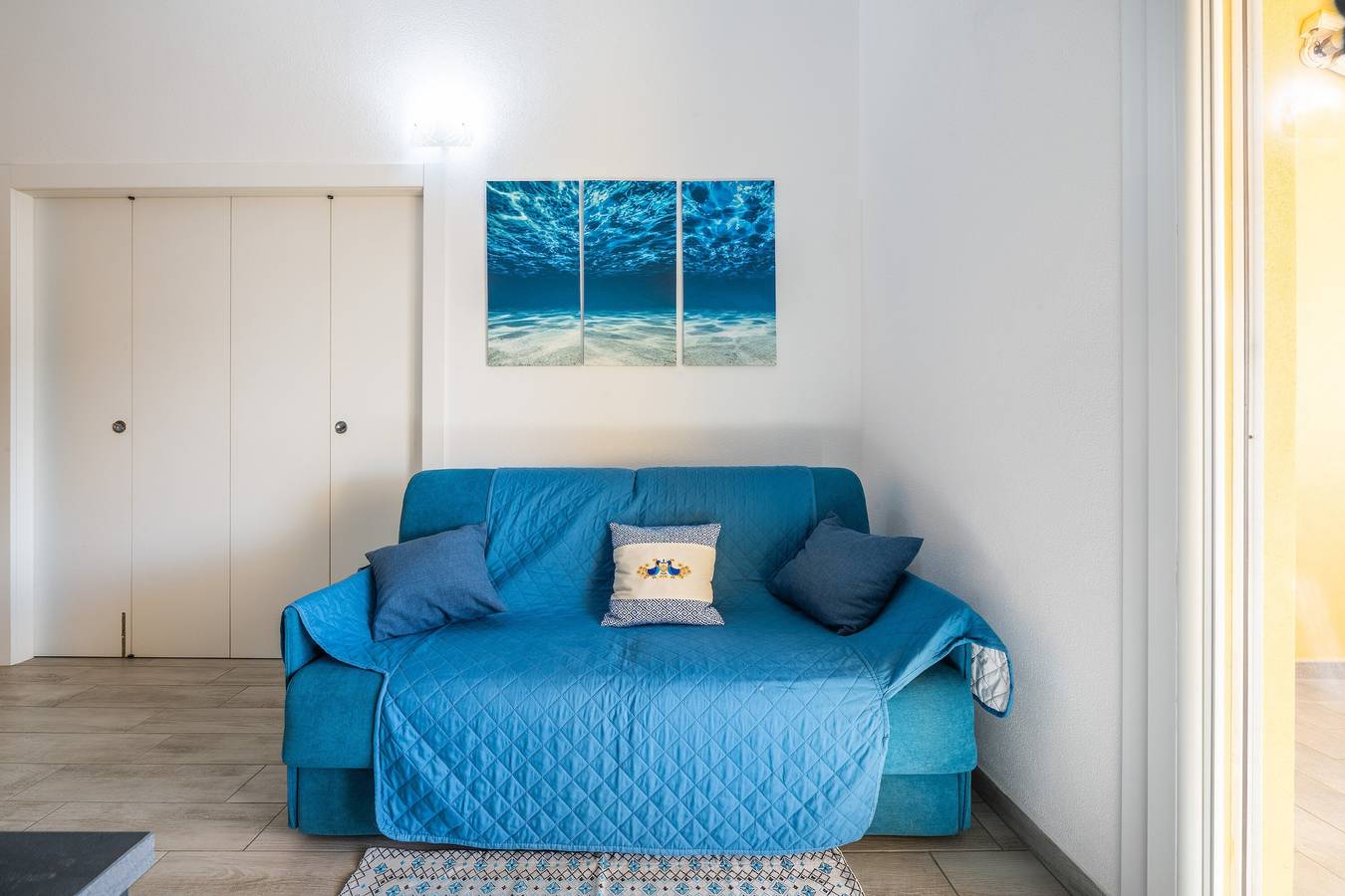 Ferienhaus 'Sole E Mare Buggerru - Appartamento' mit Meerblick, privater Terrasse und Klimaanlage in Buggerru, Costa Verde (Sardinien)